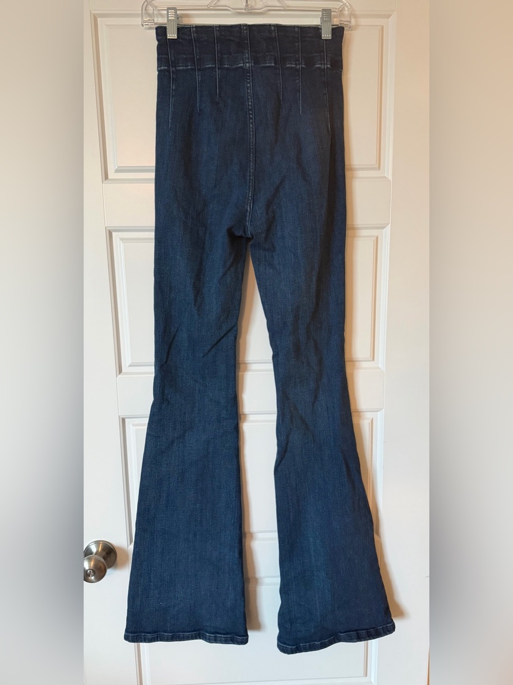 We The Free Jayde Dark Blue High-Rise Flare Jeans - Picture 6 of 14